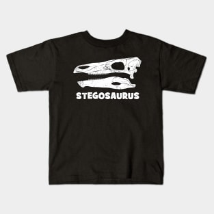 Stegosaurus fossil skull Kids T-Shirt